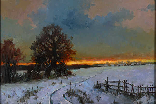 Быков Виктор Александрович. Вечер на околице 